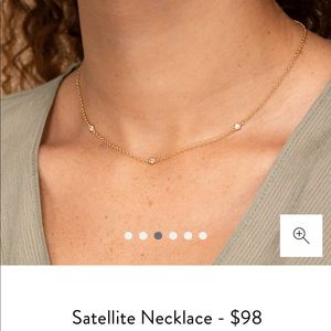 White sapphire & gold vermeil necklace